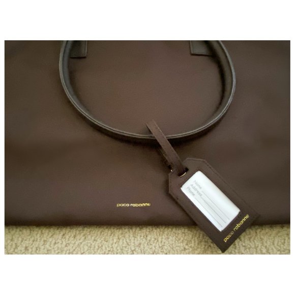 Paco Rabanne Large Canvas Tote with Leather Detail - Picture 6 of 8